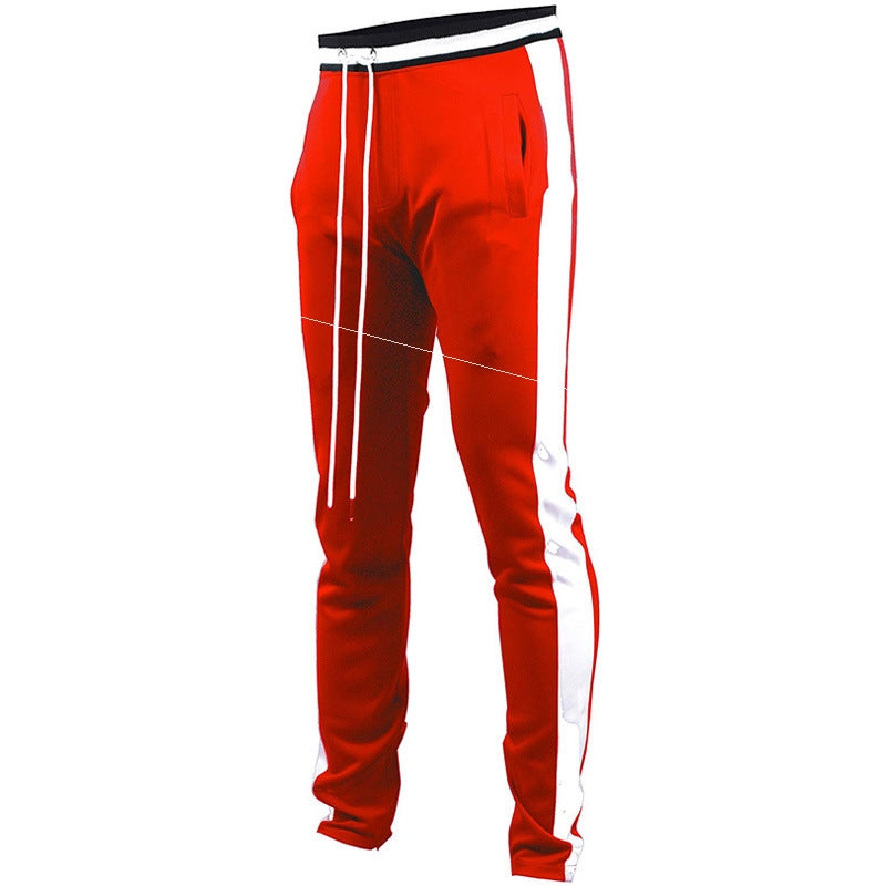 Pantalones deportivos casuales de hombre con bloques de color