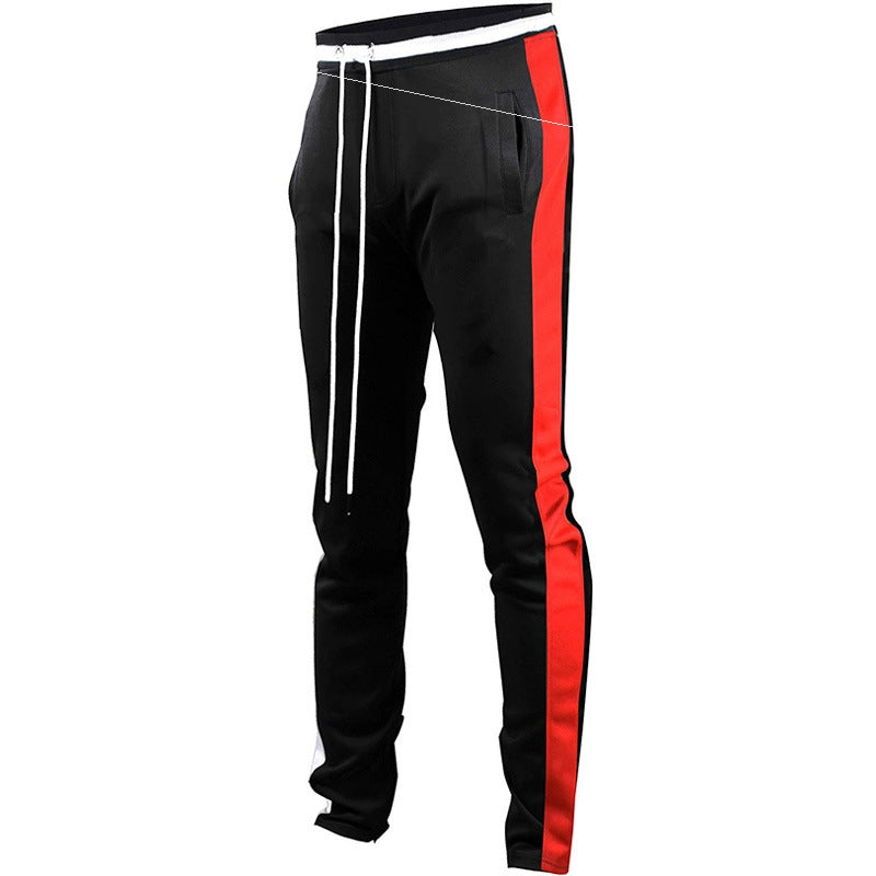 Pantalones deportivos casuales de hombre con bloques de color