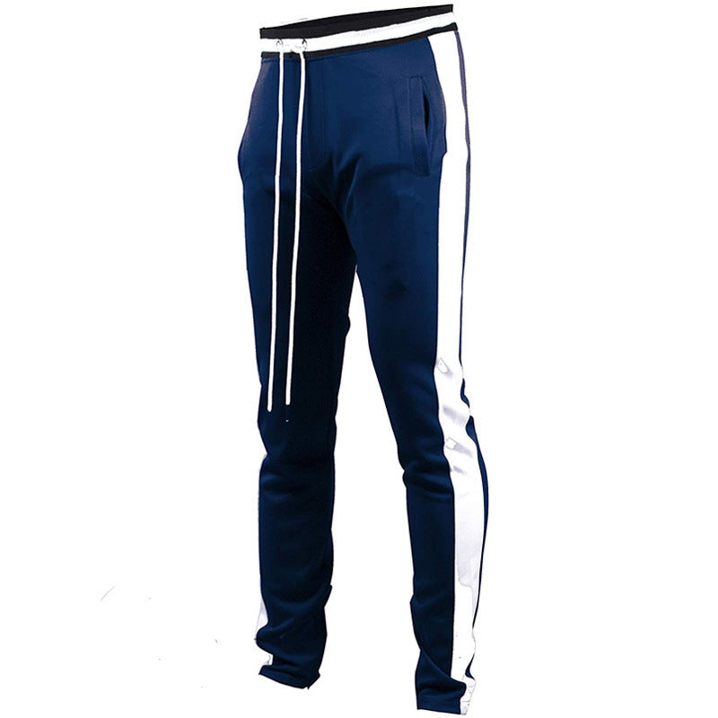 Pantalones deportivos casuales de hombre con bloques de color