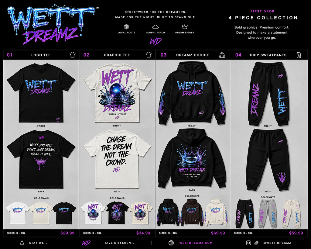 Sweatpants,hoodies,short sleeve shirts,long sleeve shirts, hats,benny's